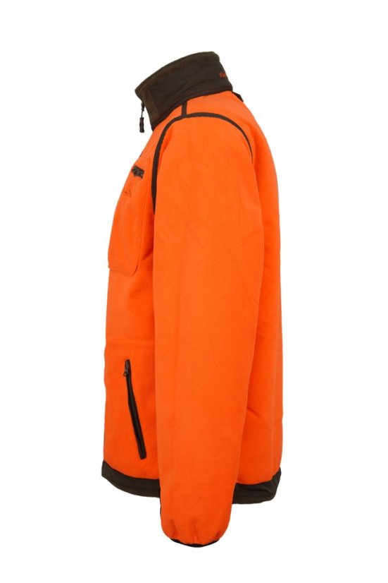 HUBERTUS - Windblocker oboustranná fleece bunda pánská oliv oranžová