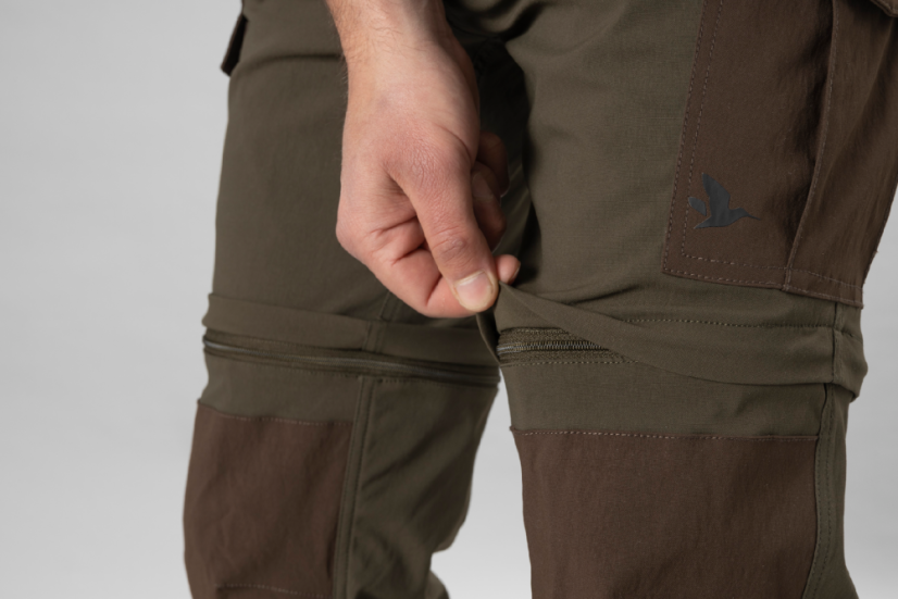Seeland - Birch Zip-off kalhoty/kraťasy pánské Pine green-Demitasse brown
