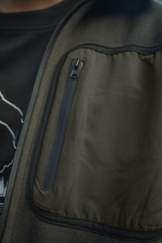 Seeland - Rogue Solid oboustranná fleece mikina pánská Grizzly brown-Demitasse brown