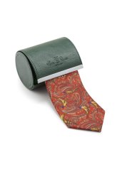 ALAN PAINE - kravata z pravého hedvábí motiv Country bažant Wine APM047