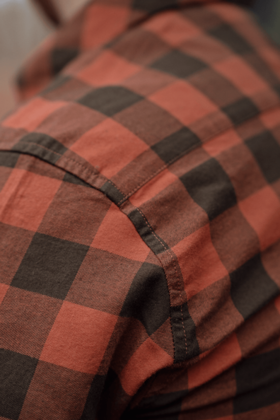 HÄRKILA - Scandinavian košile pánská Autumn orange check