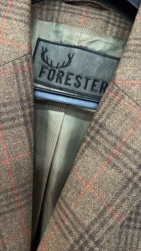 FORESTER - Charlie IV. sako vlněné pánské hnědá kostka