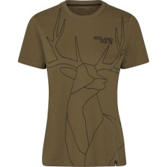 Seeland - Deer On Line triko s krátkým rukávem dámské Military olive