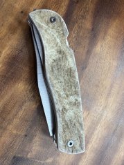 Lovecký nůž zavírací 10 cm paroží s pilkou paroží