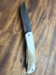 Damaškový nůž zavírací s pilkou paroží