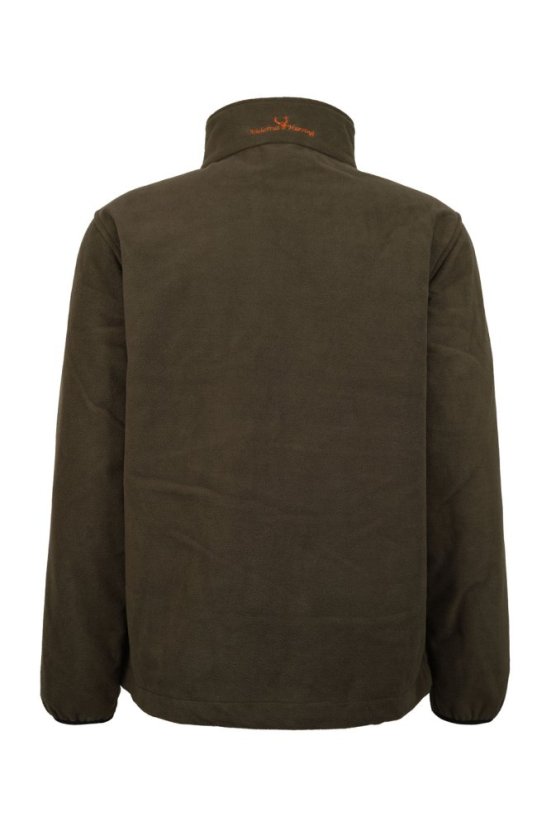 HUBERTUS - Windblocker oboustranná fleece bunda pánská oliv oranžová
