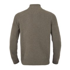 HÄRKILA - Vincent Merino svetr na zip pánský Dark sand