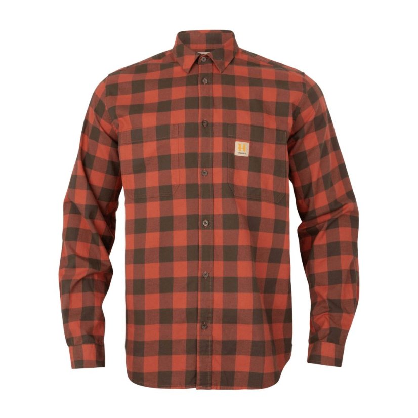 HÄRKILA - Scandinavian košile pánská Autumn orange check