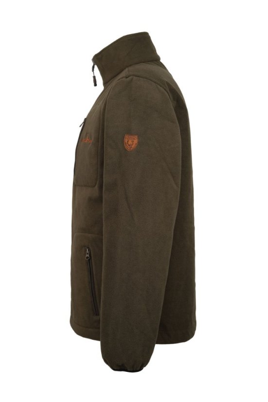 HUBERTUS - Windblocker oboustranná fleece bunda pánská oliv oranžová