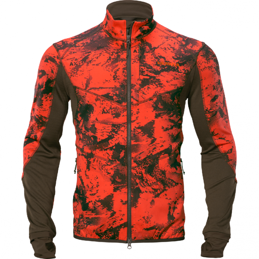 HÄRKILA - Wildboar Pro camo fleece bunda pánská AXIS MSP® orange-Shadow brown