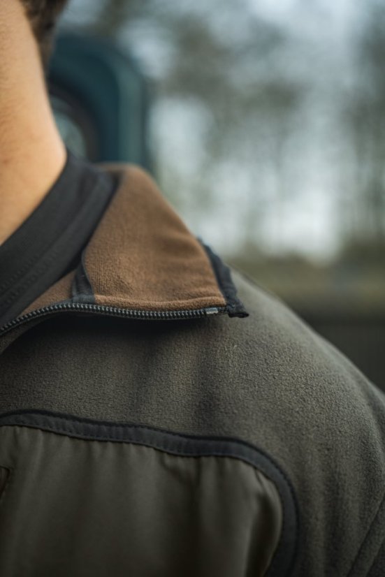 Seeland - Rogue Solid oboustranná fleece mikina pánská Grizzly brown-Demitasse brown