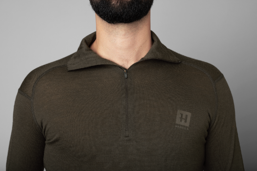 HÄRKILA  - Base All Season half zip podvlekové prádlo Shadow brown