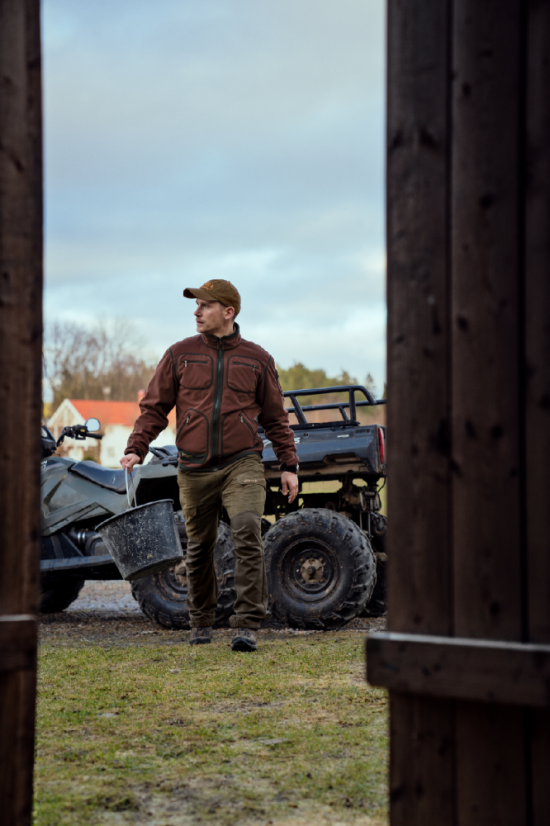 HÄRKILA -  Kamko fleece oboustranná mikina pánská Green-Bordeaux